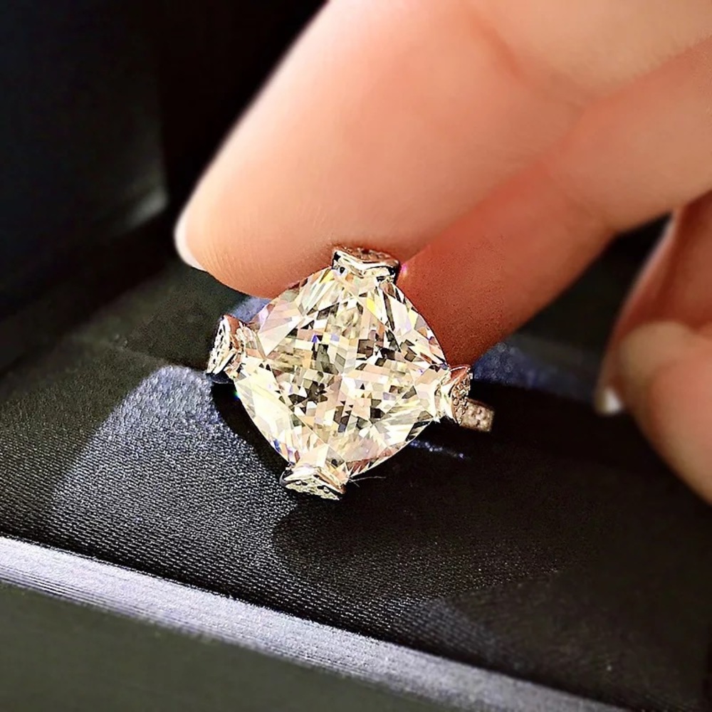 4ct Princess Cut Ring - Picture 2 of 15
